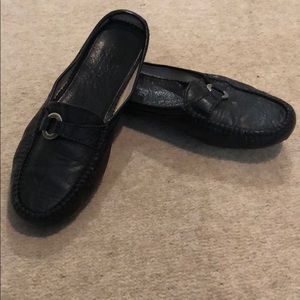 BLACK ITALIAN LEATHER LOAFERS
